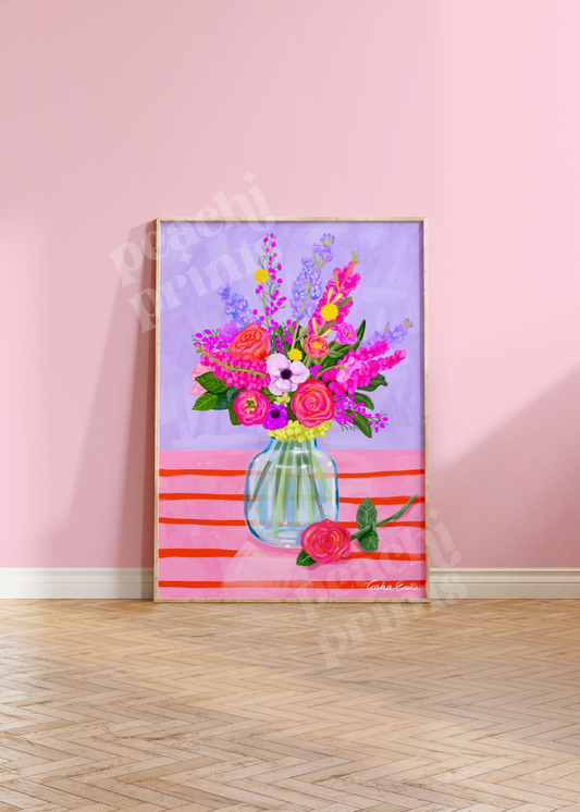 Vibrant Bouquet Still Life Print