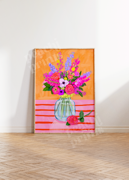 Vibrant Bouquet Still Life Print