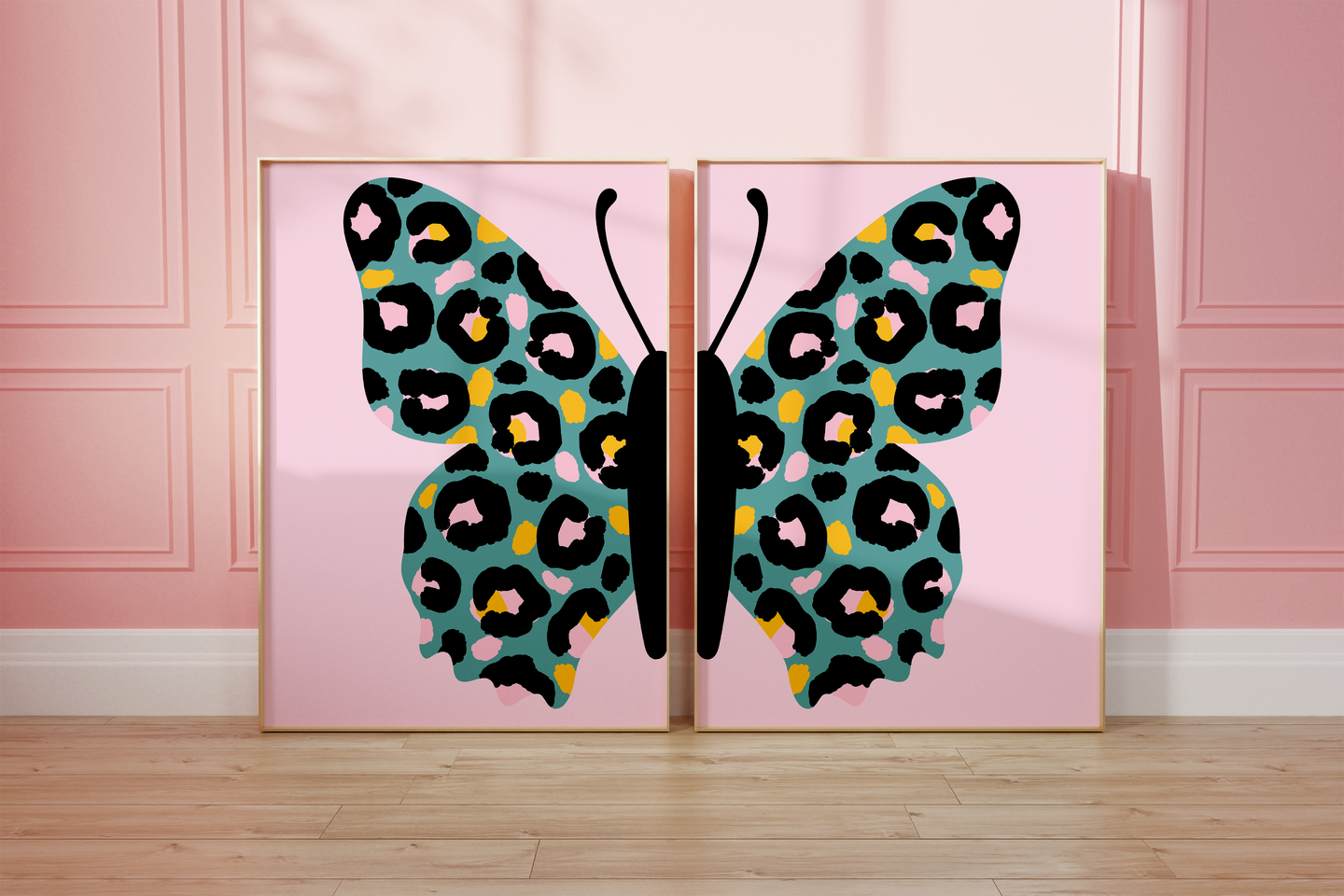 Set of 2 Butterfly Wing Prints