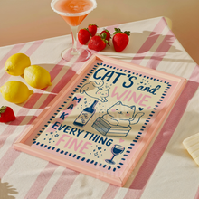 Load image into Gallery viewer, Cats and Wine Print
