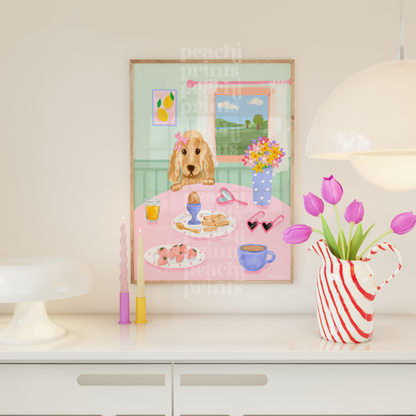 Cocker Spaniel at Breakfast Print