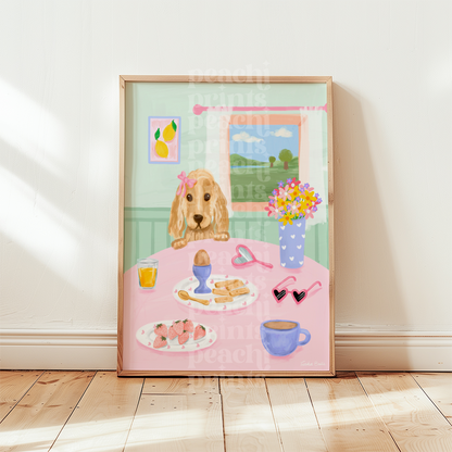 Cocker Spaniel at Breakfast Print