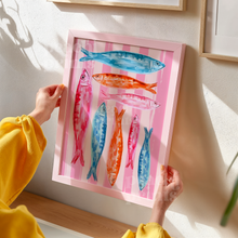 Load image into Gallery viewer, Colourful Sardines Print
