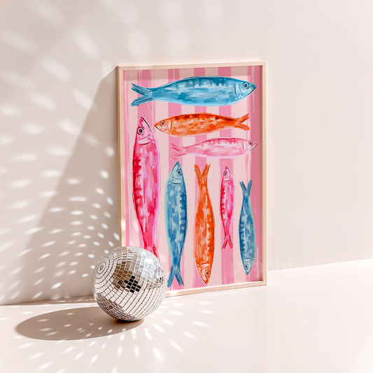 Colourful Sardines Print