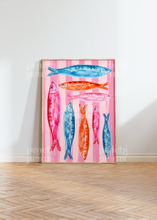 Load image into Gallery viewer, Colourful Sardines Print
