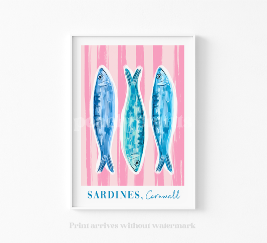 Cornwall Sardines Print