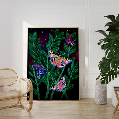 Cosmic Butterflies Print