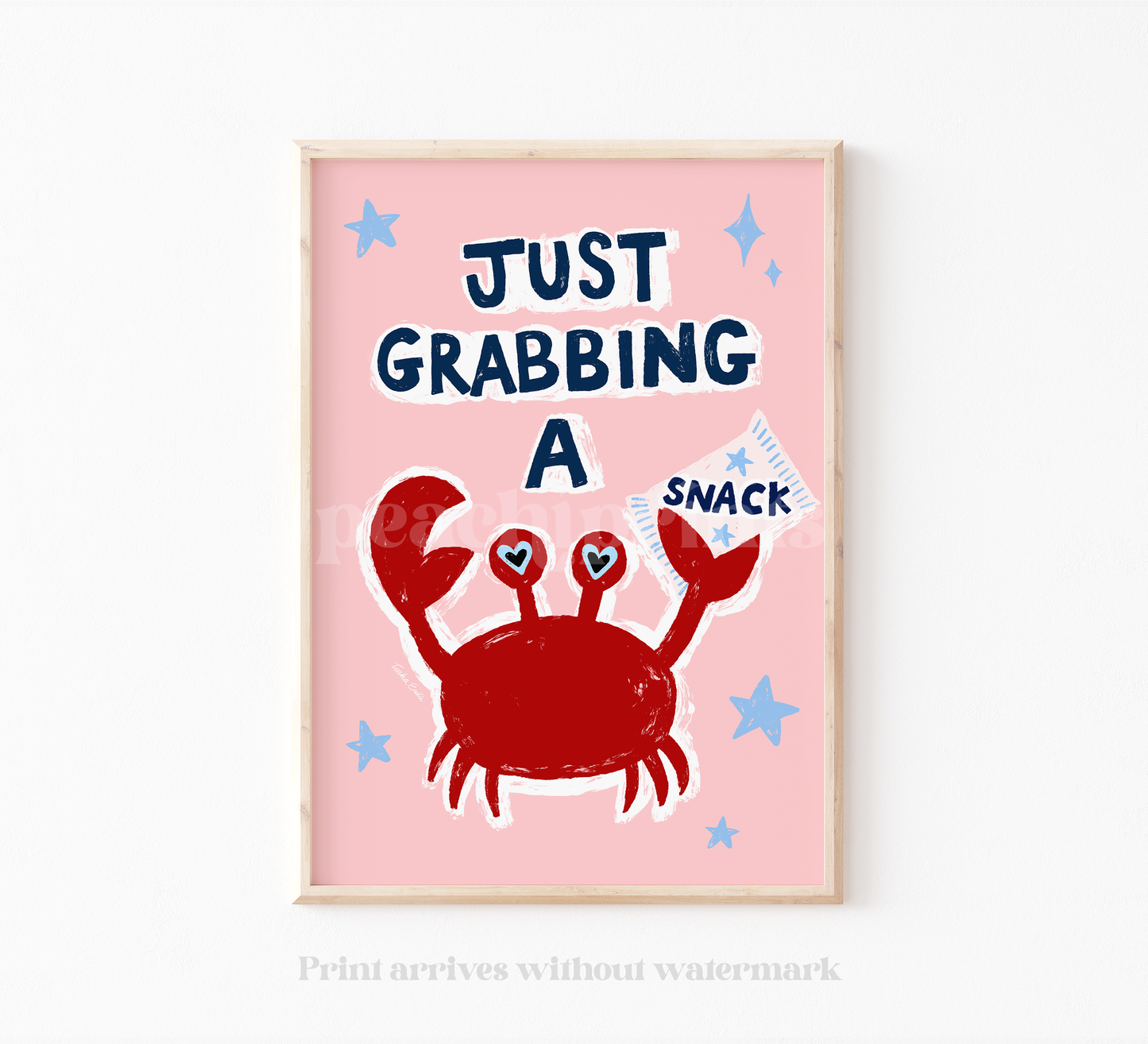 Grabbing A Snack Crab Print