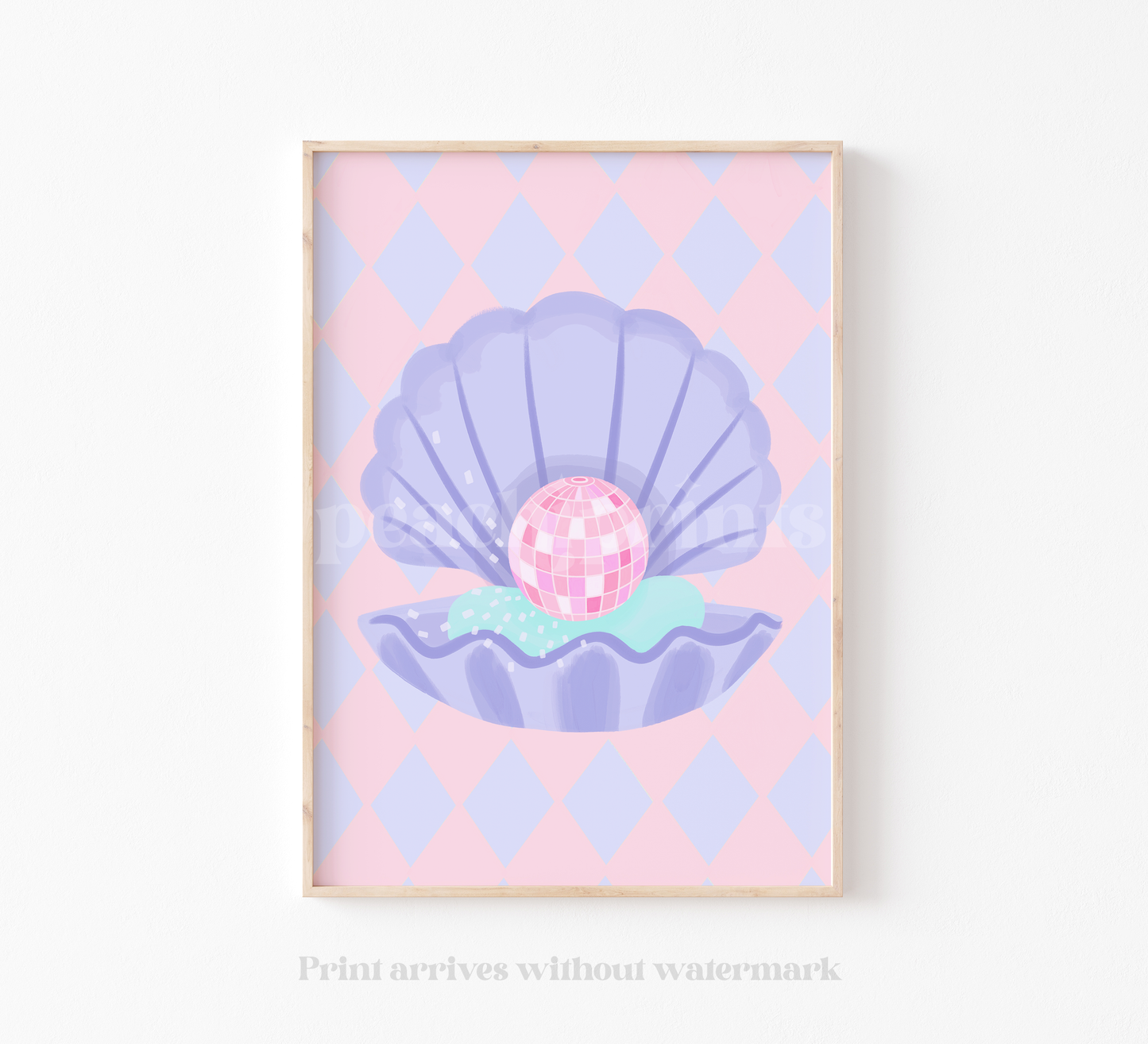 Disco Clam Harlequin Print