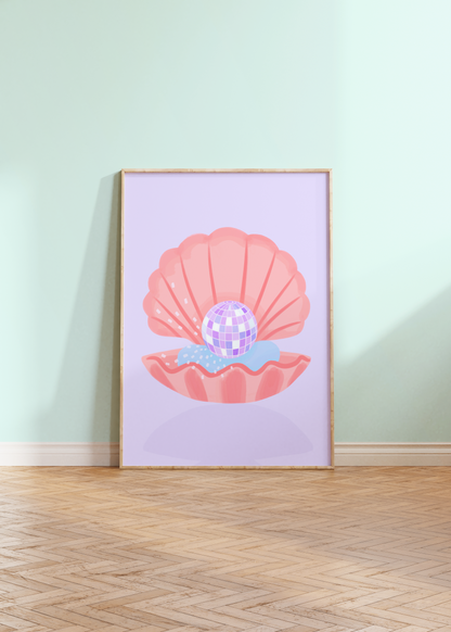 Disco Clam Print
