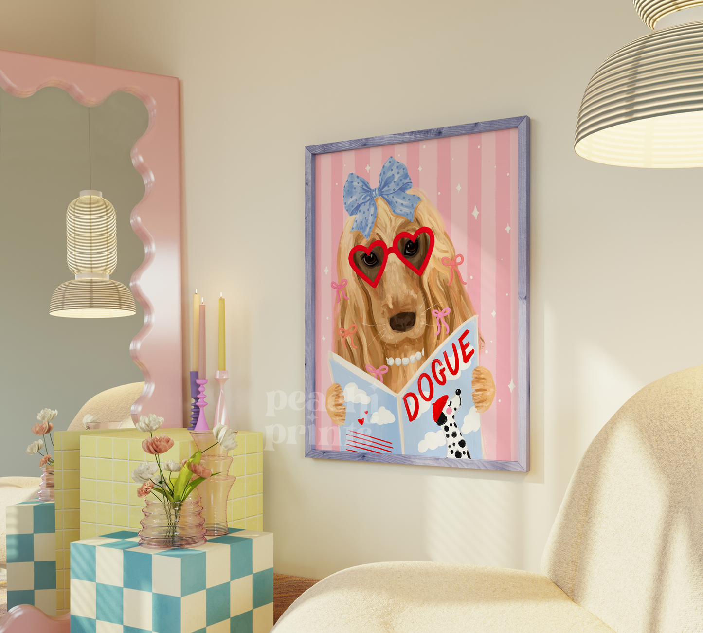 Retro Cocker Spaniel Print