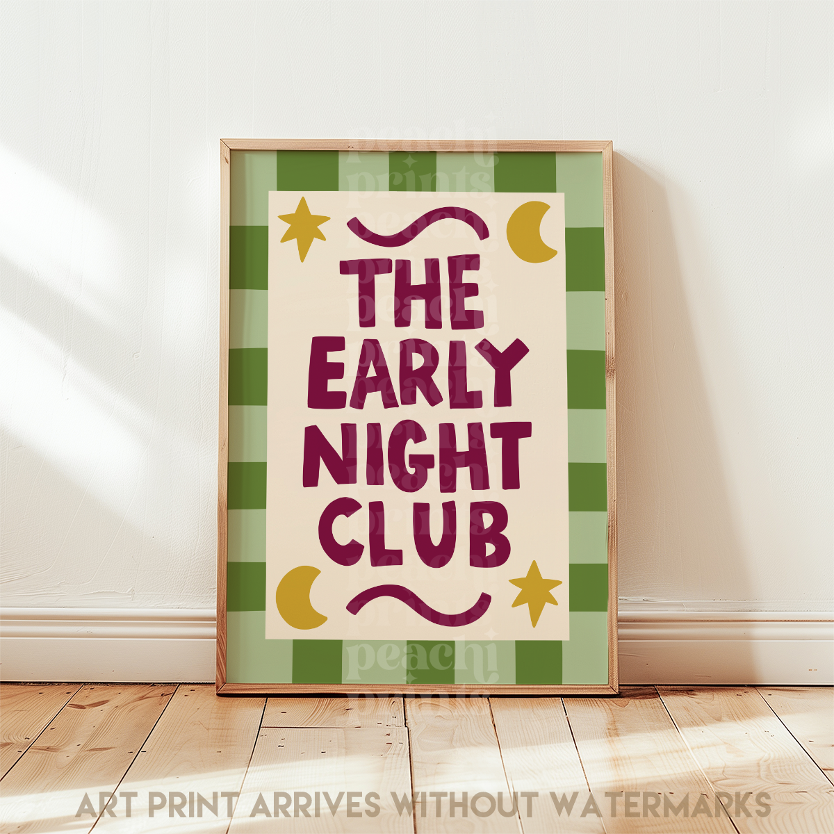 Early Night Club Green Print
