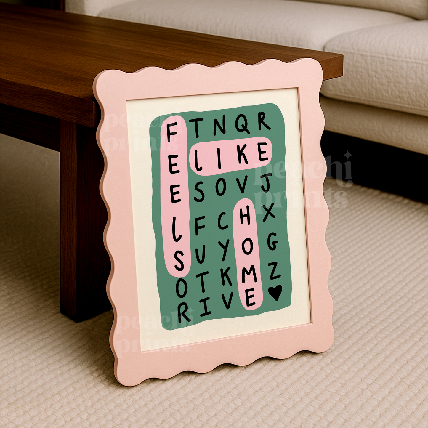 Feels Like Home Word Print