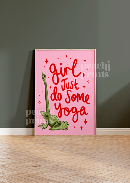 Just Do Some Yoga Frog Print