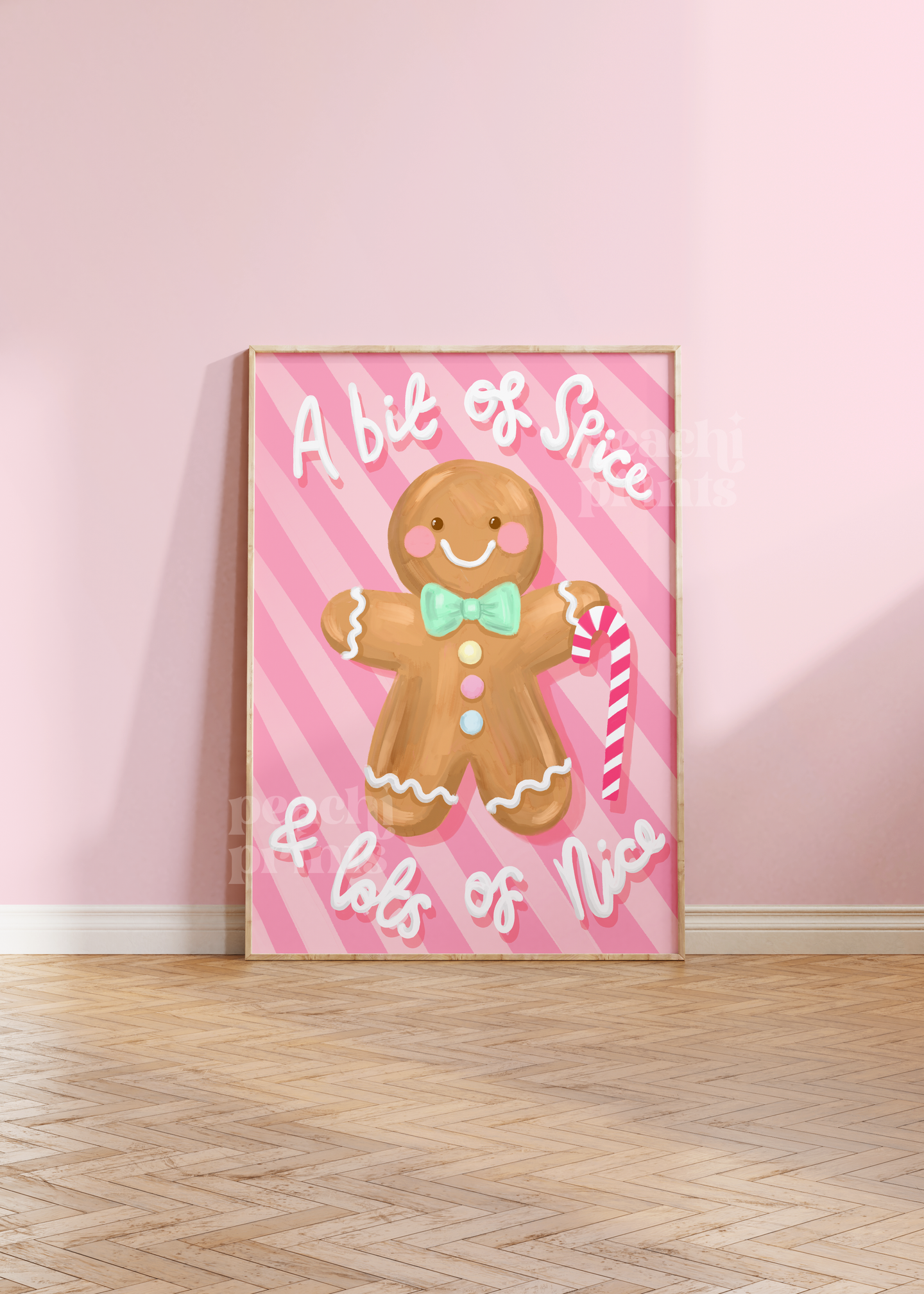 Pastel Gingerbread Man Print