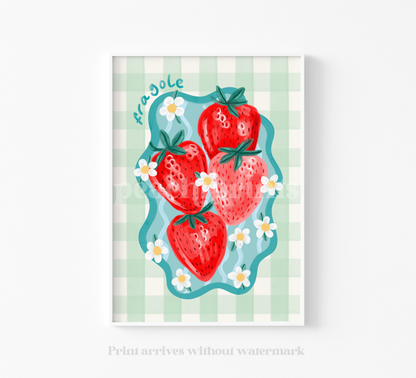 Fragole Strawberries Print