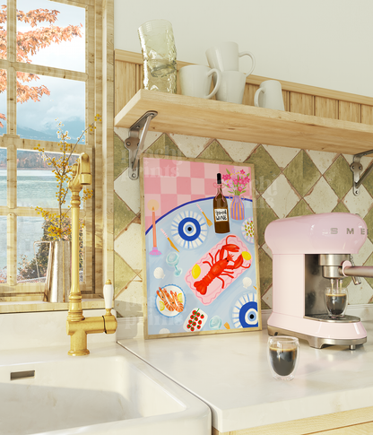 Girls Dinner Night Print