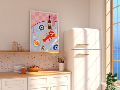 Girls Dinner Night Print