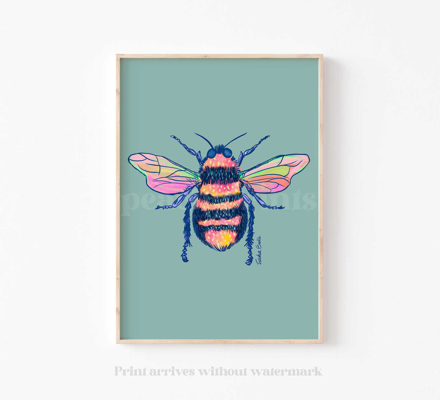Gouache Bee Print