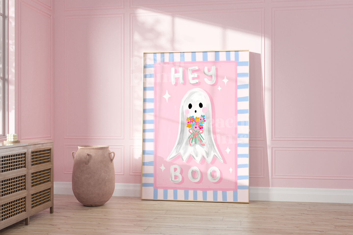 Hey Boo Pastel Ghost Print