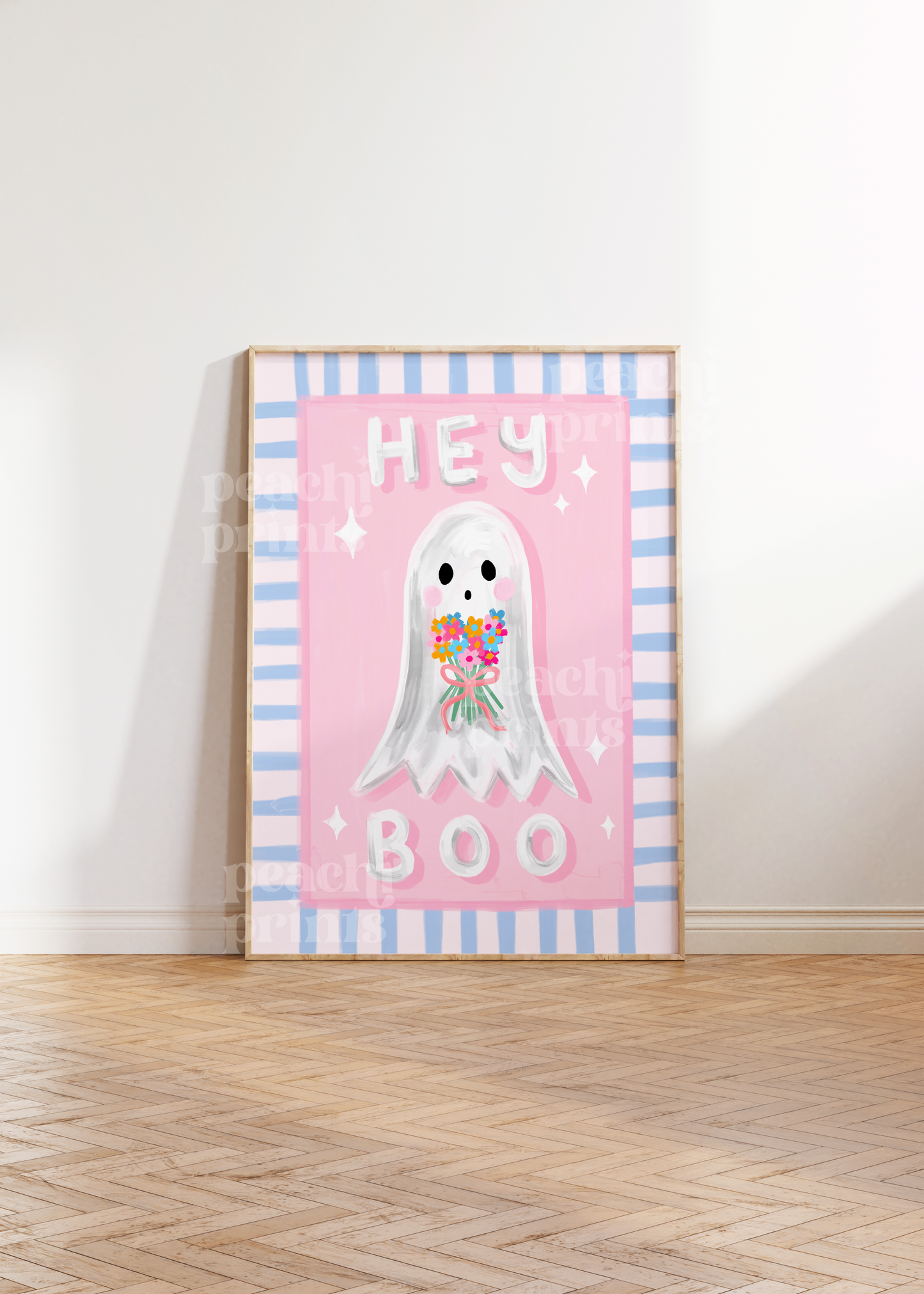 Hey Boo Pastel Ghost Print