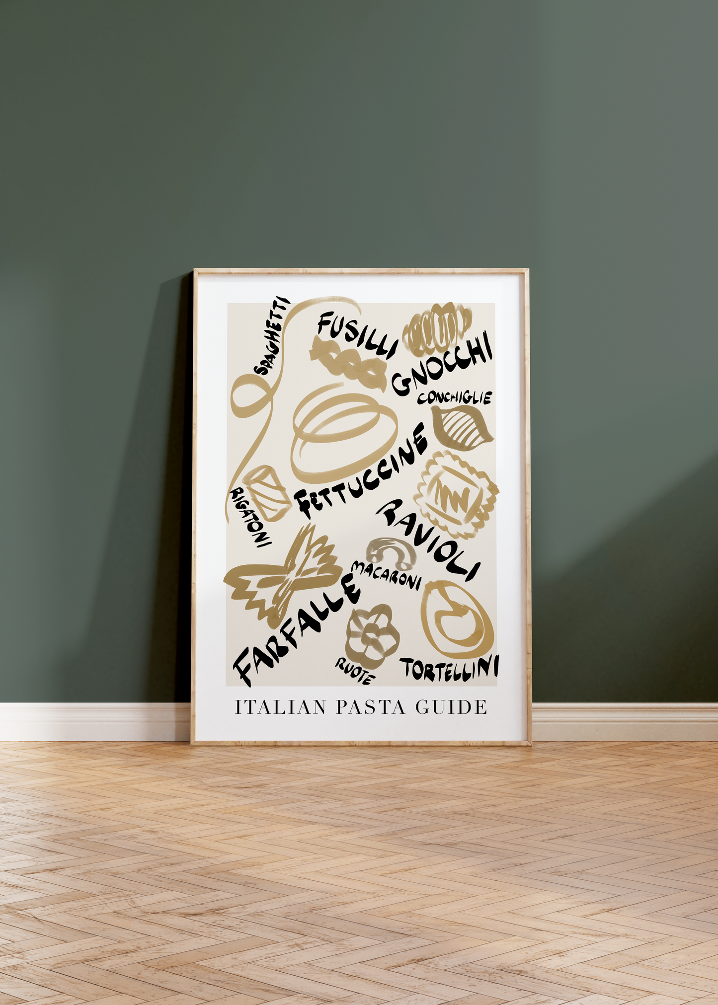 Italian Pasta Guide Print