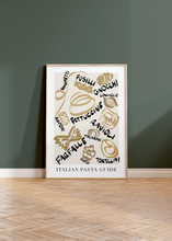 Load image into Gallery viewer, Italian Pasta Guide Print
