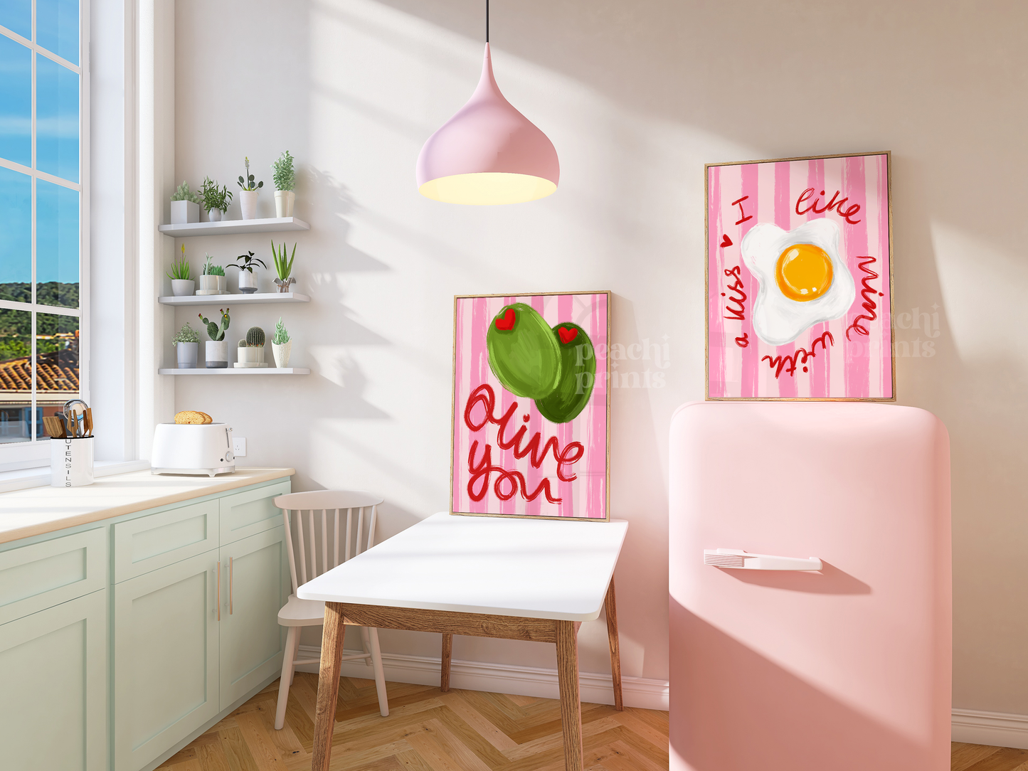 I Like Mine With A Kiss Egg Print