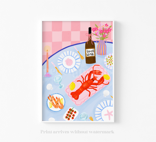 Lobster Table Print