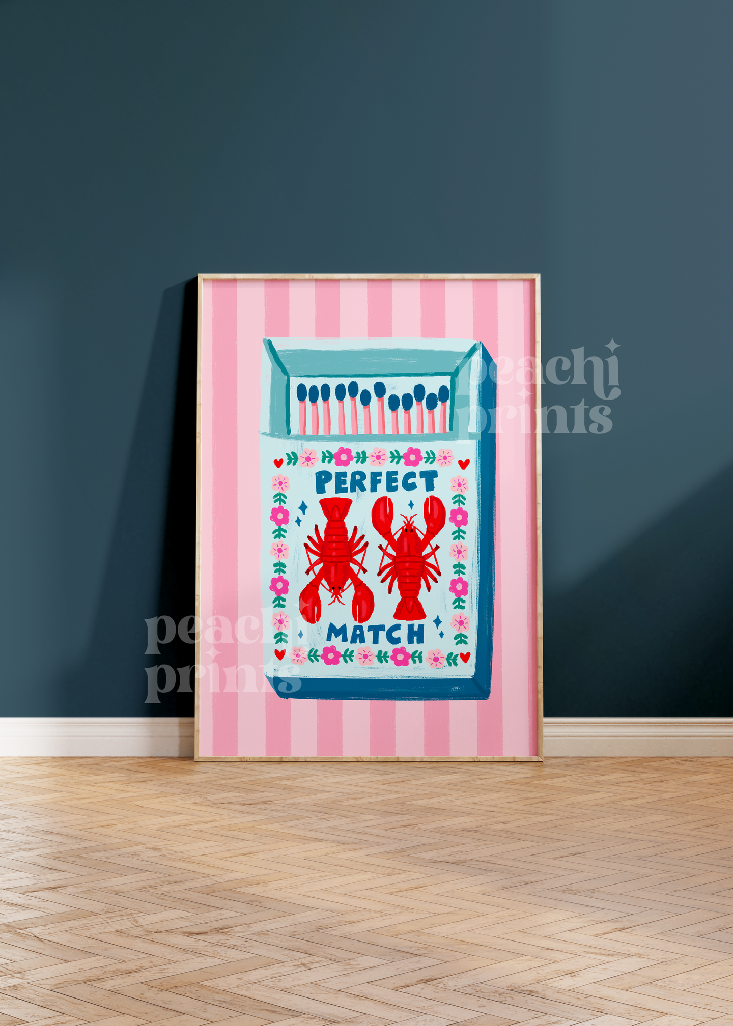 Lobster Matchbox Print