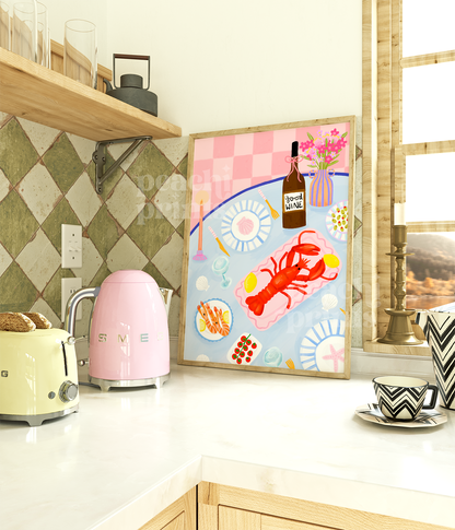 Lobster Table Print