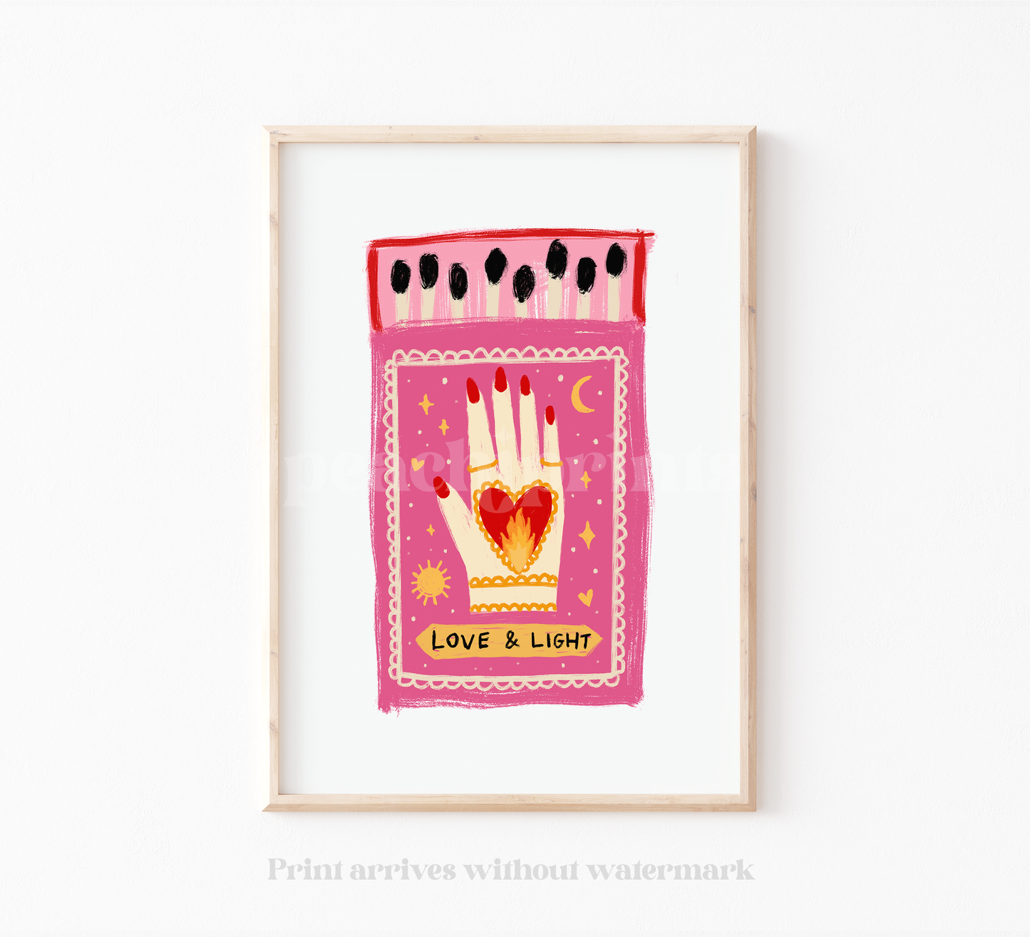 Love & Light Matchbox Print