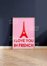Load image into Gallery viewer, I Love You in French Print
