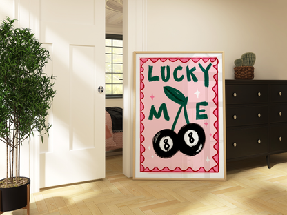 Lucky Me 8 Ball Print