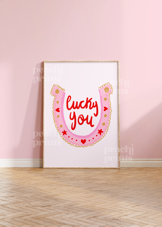 Lucky You Horseshoe Print