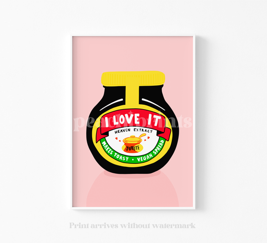 I Love it Marmite Print