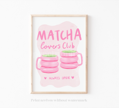 Matcha Lovers Club Print