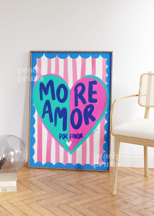 More Amor Por Favor Heart Print