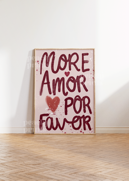 More Amor Por Favor Neutral Print