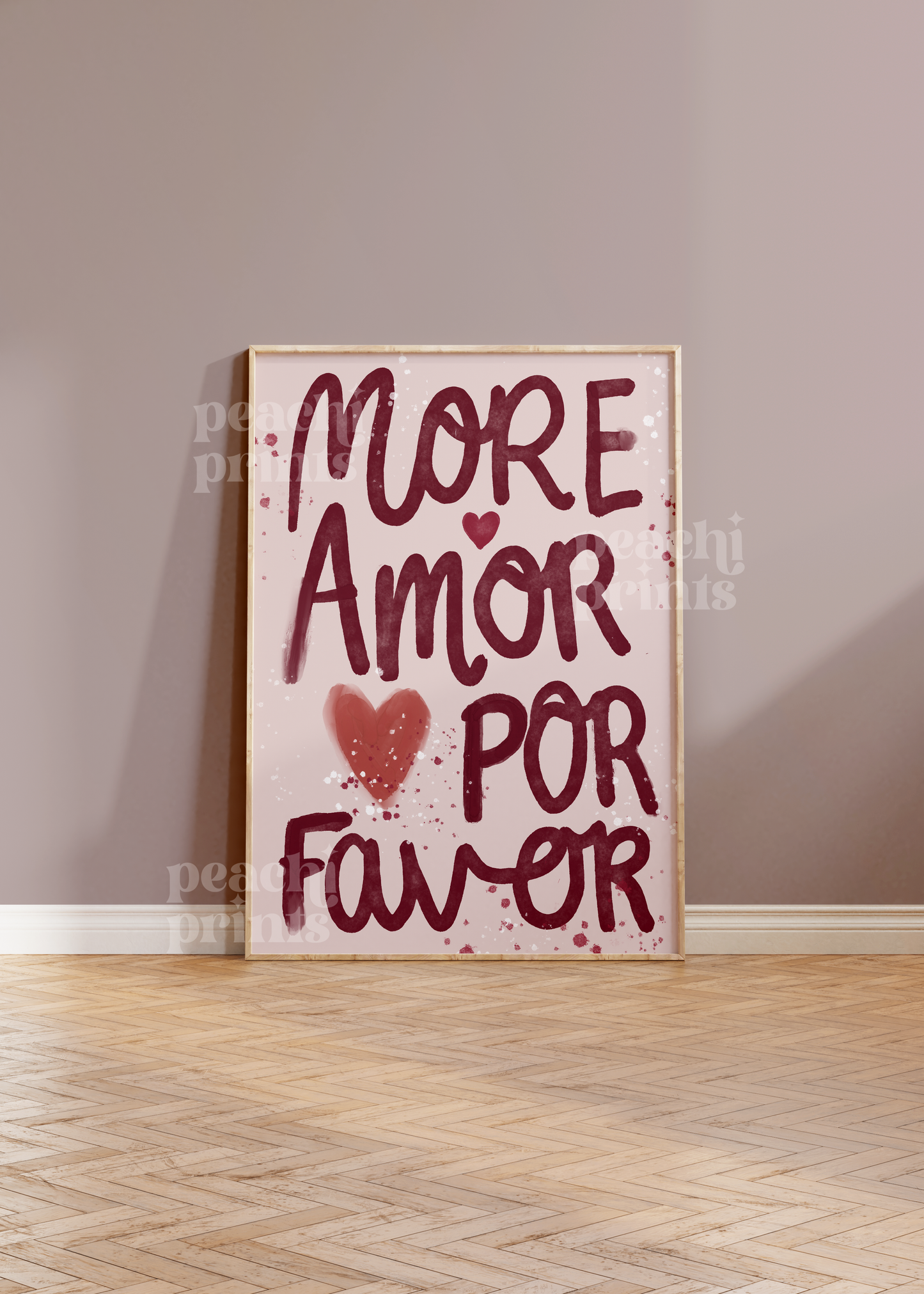 More Amor Por Favor Neutral Print