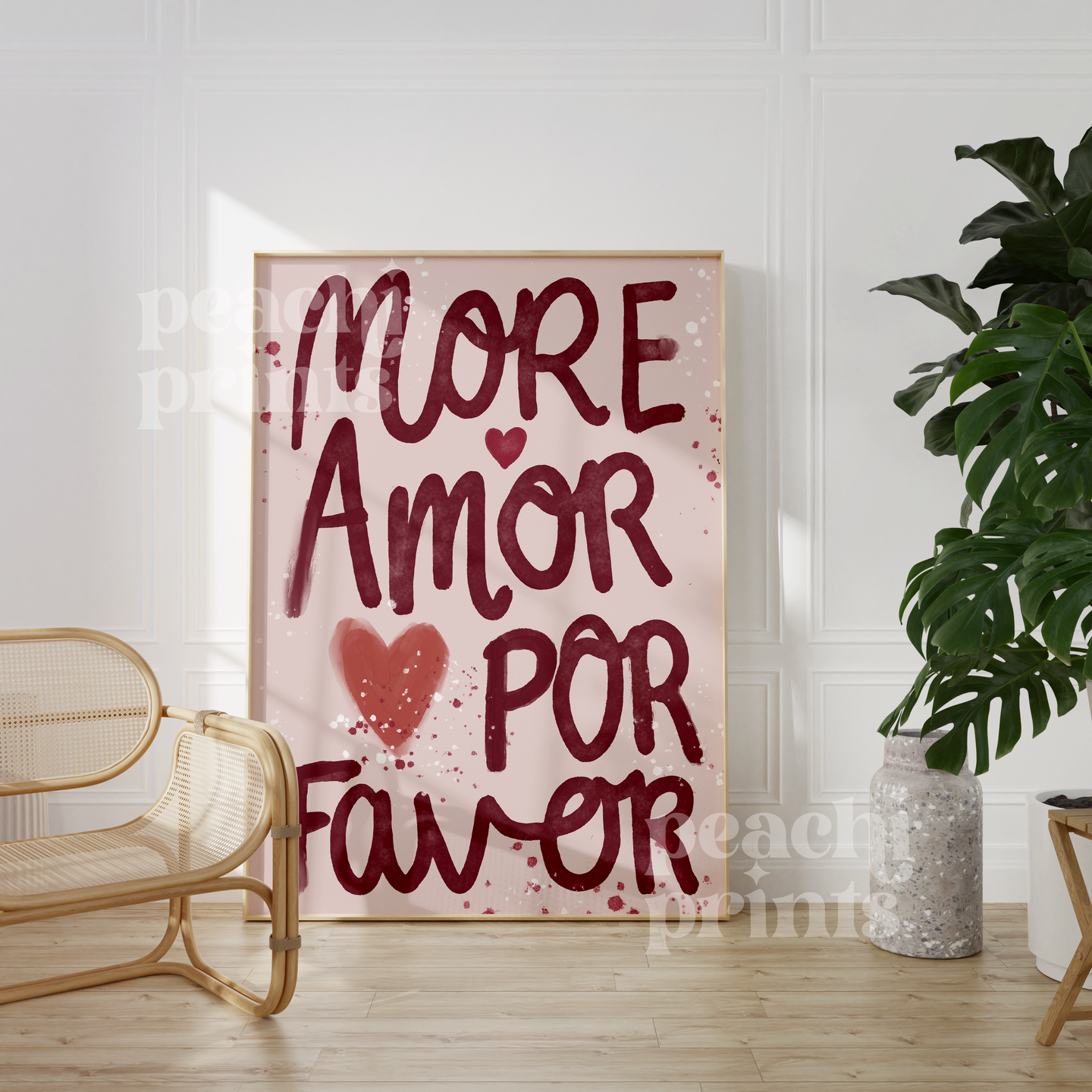 More Amor Por Favor Neutral Print