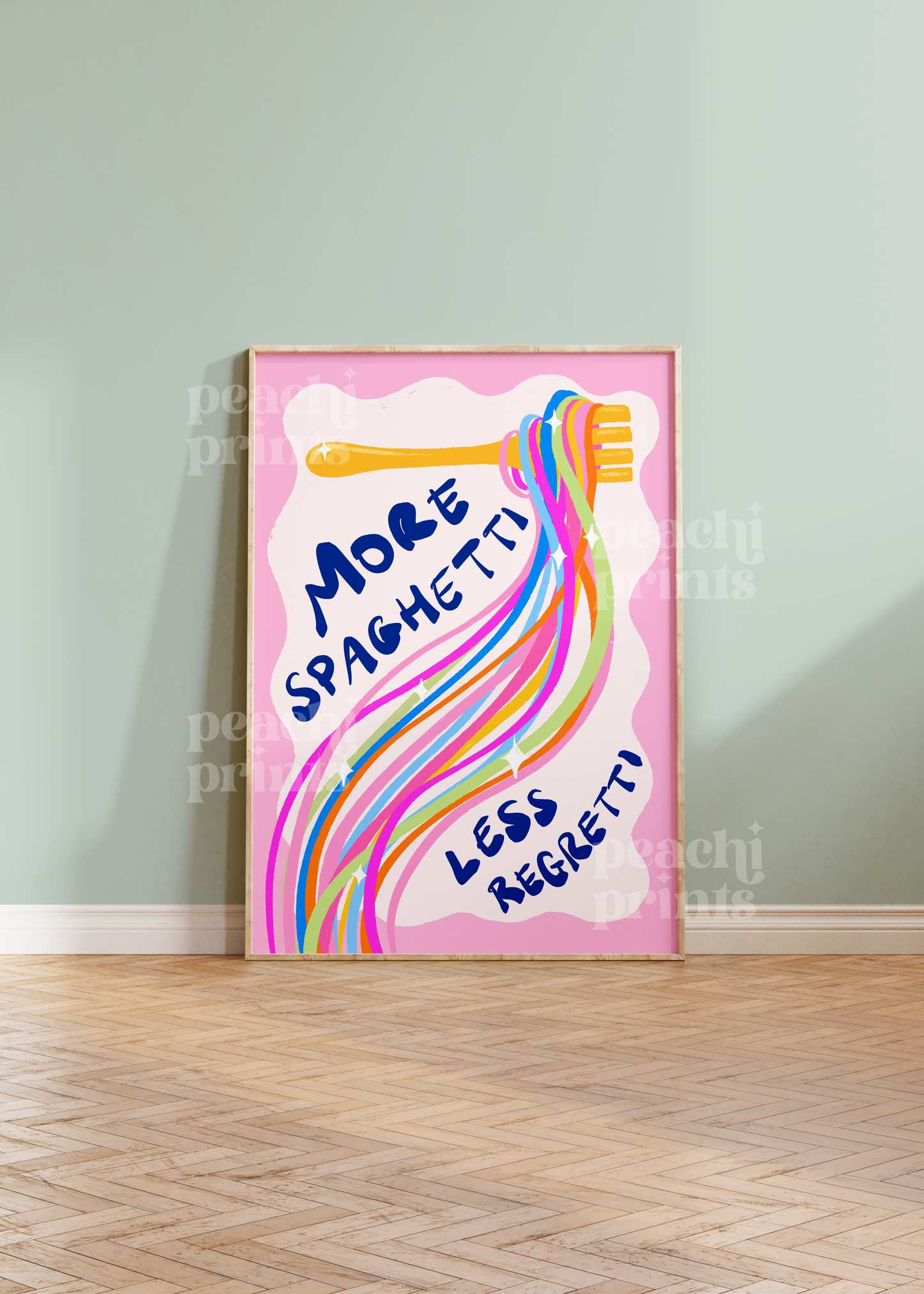 More Spaghetti Less Regretti Print