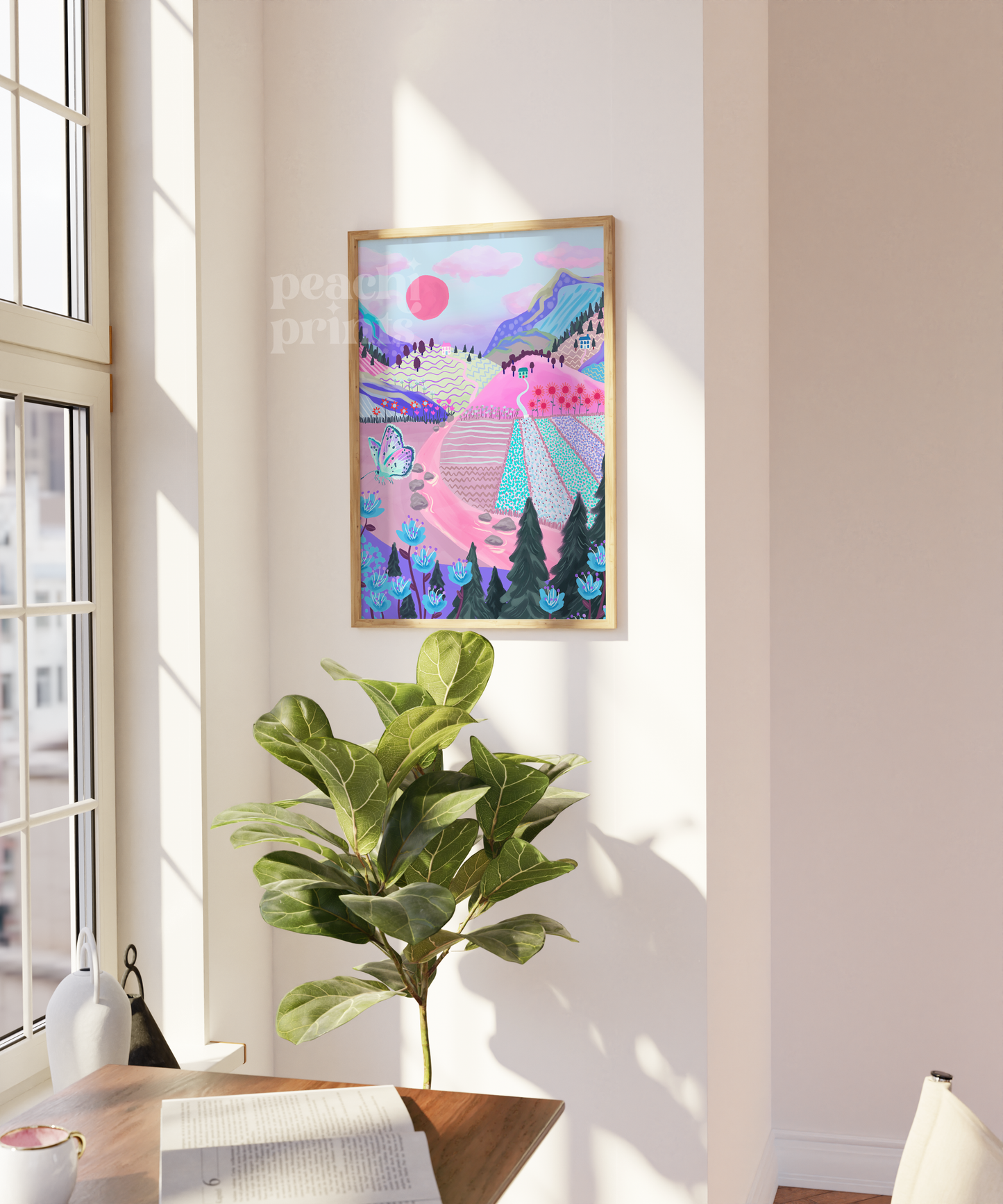 Vibrant Mountain Landscape Print