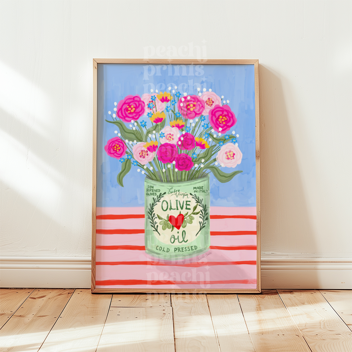 Vintage Olive Oil Bouquet Print