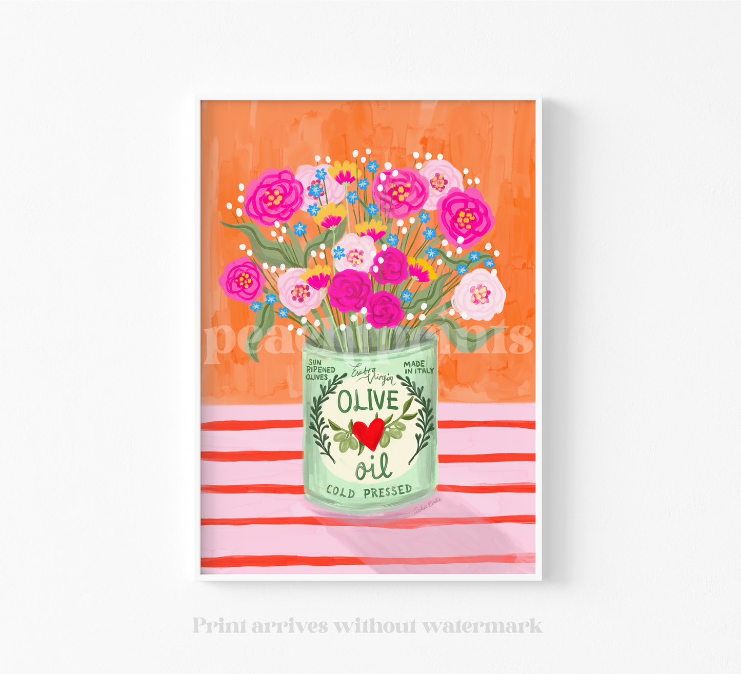 Vintage Olive Oil Bouquet Print