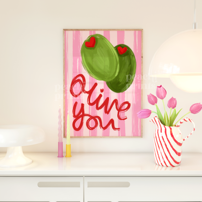 Olive You Print