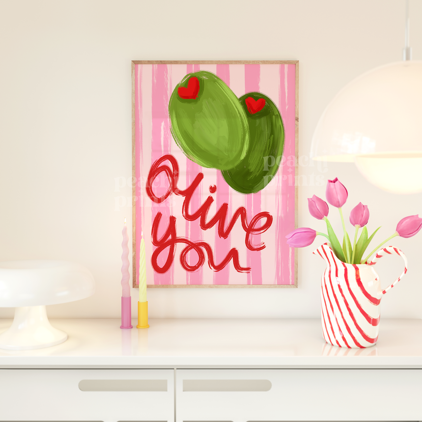 Olive You Print