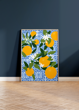 Load image into Gallery viewer, Moroccan Tile Oranges Print

