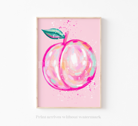 Painted Pastel Peach Print
