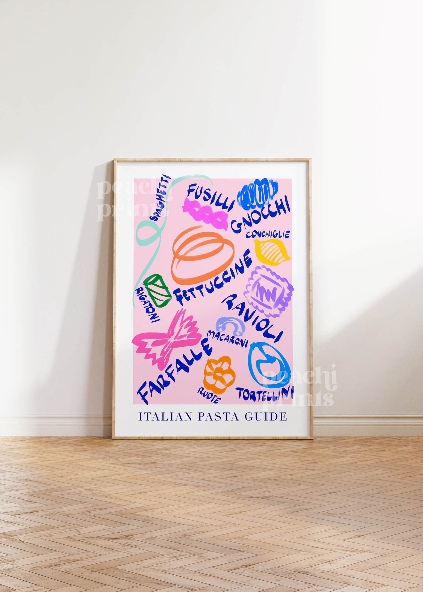 Rainbow Pasta Guide Print